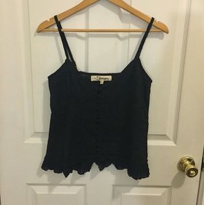 100% Cotton Front Button Camisole Ruffled Corset